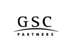 Design comprising the wording 'GSC PARTNERS' represented in stylized font with a curved line between 'GSC' and 'PARTNERS'.