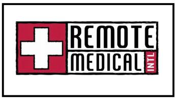 Description: A mark consisting of a rectangle containing a white cross within a red square, as well as the wording REMOTE MEDICAL INTL.